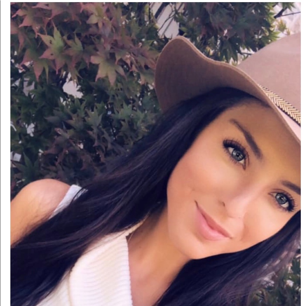 Blush pink felt hat